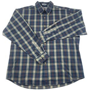 Bill‎ Blass Menswear Plaid Button Down Shirt Long Sleeve XL Nor Easter 00828